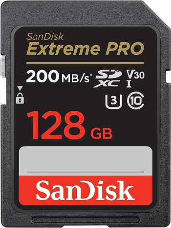 128GB Extreme PRO SDXC UHS-I Memory Card - C10, U3, V30, 4K UHD, SD Card - SDSDXXD-128G-GN4IN